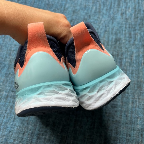 New Balance Fresh Foam Tempo Sneakers in Indigo Pink Lemon - Picture 7 of 10